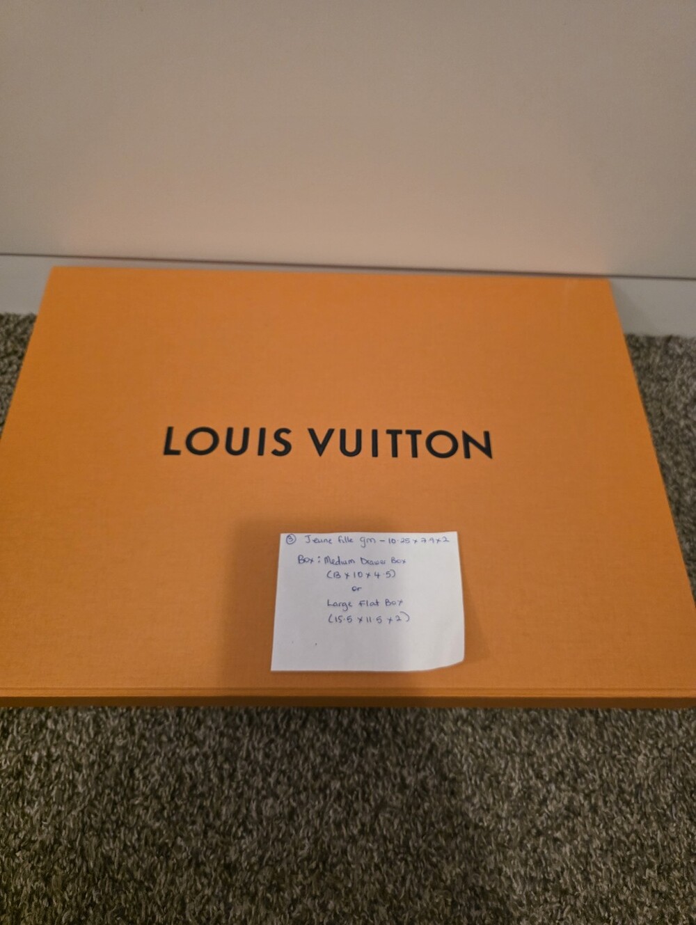 One Louis Vuitton Orange Gift Box Size Medium